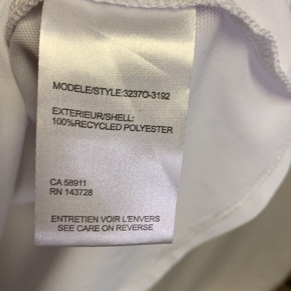 Tribal NWOT White Tennis/Golf Short Sleeve Performance Polo Shirt Size XL - Picture 5 of 10